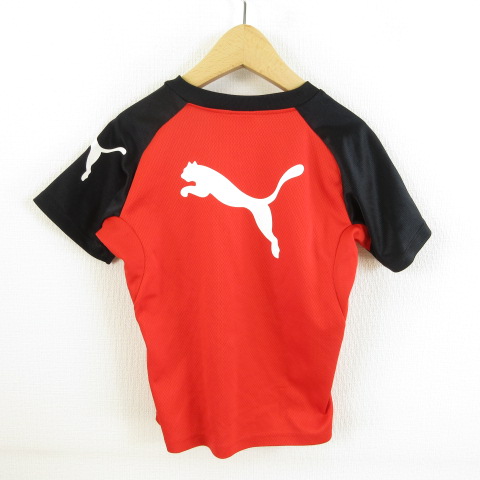 プーマ PUMA スポーツウェア カットソー Tシャツ 半袖 赤 120 *T553  