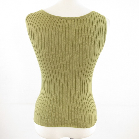 カスタネ Kastane ニットタンクトップ リブ 緑 F *T232 レディース 117  