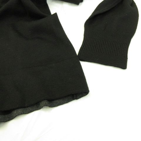 未使用品 ハク スーパーハッカ H.A.K バラクラバ付き配色Vネックニット