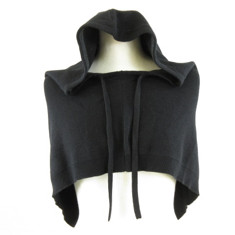 未使用品 ハク スーパーハッカ H.A.K バラクラバ付き配色Vネックニット