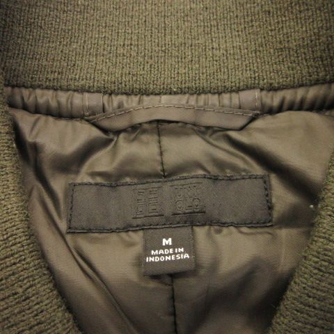ユニクロ UNIQLO MA-1 ブルゾン ジップアップ 長袖 オリーブ 緑
