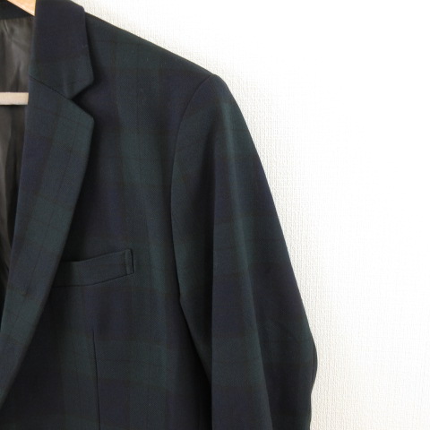 タケオキクチ TAKEO KIKUCHI テーラードジャケット チェック 長袖 緑