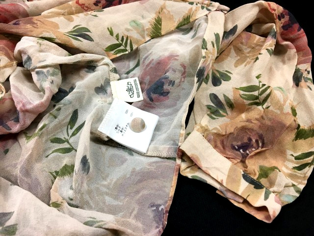 グレースコンチネンタル GRACE CONTINENTAL 花柄 フリル シルクシャツ 