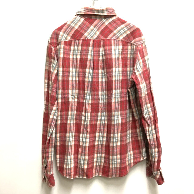 ハイベック Hibeck チェック柄 シャツ ネルシャツ トップス コットン 長袖 2 レッド ピンク 赤 春秋 メンズ 118 201705020365 ベクトルパーク