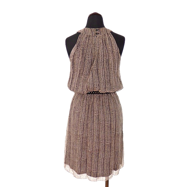 クリスティーナティ Kristina Ti ホルターネック ワンピース チュニック シルク 38 ピンク ブラック 黒 春夏 レディース 118 ベクトルパーク