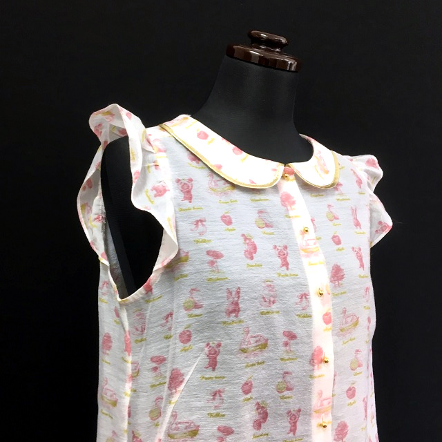 フランシュリッペ franche lippee 15SS 壁紙ブラウス ノースリーブ 