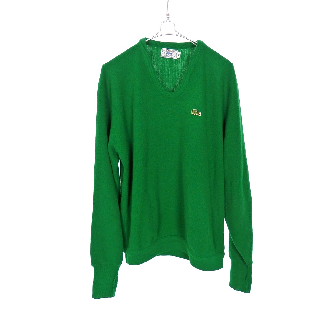 ラコステ Lacoste Izod Vネック ニット セーター 長袖 Xl グリーン 緑