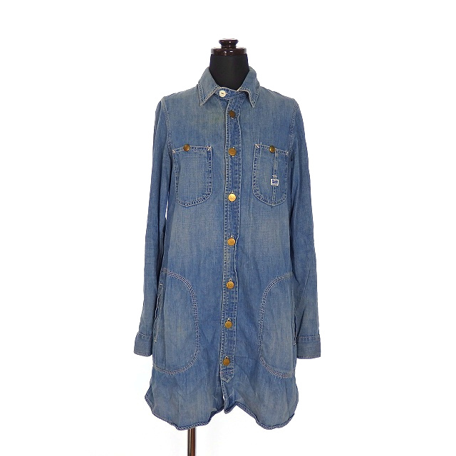 リー Lee デニム シャツワンピース チュニック 長袖 S インディゴ ブルー 青 89583 Ssaw レディース 118 202010030075 ベクトルパーク