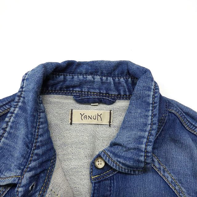 ヤヌーク Yanuk デニット ウエスタンシャツ ブラウス 長袖 Xs インディゴ ブルー 青 Ssaw レディース 118 ベクトルパーク