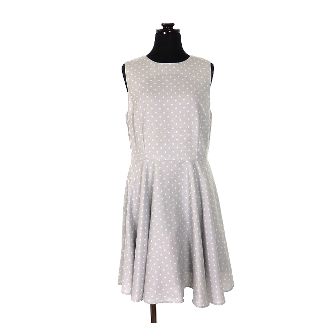 ミラオーウェン Mila Owen ドット柄 ノースリーブワンピース チュニック F ライトグレー 09wfo 春夏 レディース 118 ベクトルパーク