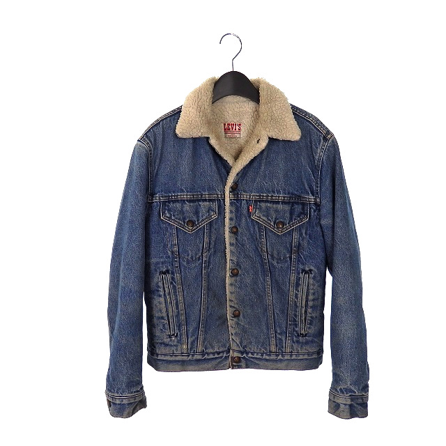 リーバイス Levi S 80s ビンテージ ボア デニムジャケット ブルゾン 長袖 36r インディゴ ブルー 青 秋冬 メンズ 118 ベクトルパーク