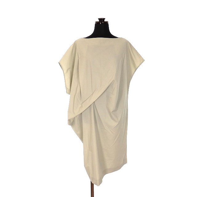 エンフォルド Enfold アシンメトリー ナイロンストレッチ ドレープワンピース チュニック 38 ライトグレー 灰 3007s233 0860 春夏 レディース 118 ベクトルパーク