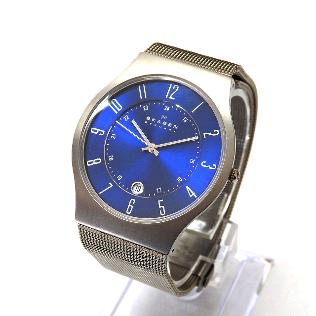 スカーゲン Skagen チタン 腕時計 ウォッチ 233xlttn クオーツ ブルー 青 動作未確認 Ssaw メンズ 118 ベクトルパーク スカーゲン Skagen チタン 腕時計 ウォッチ 233xlttn クオーツ ブルー 青 動作未確認 Ssaw メンズ 118 ベクトルパーク