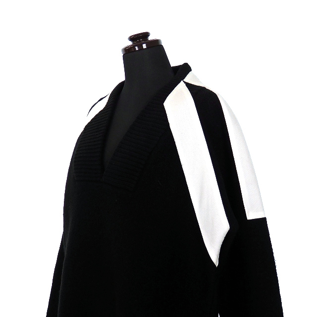 アールト lto Vネック ニットワンピース チュニック 長袖 34 ブラック ホワイト 黒 白 レディース 118 ベクトルパーク アールト lto Vネック ニットワンピース チュニック 長袖 34 ブラック ホワイト 黒 白 レディース 118 ベクトルパーク