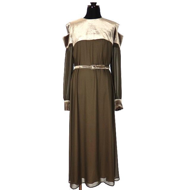 アメリヴィンテージ Ameri Vintage Top Cover Sheer Dress ワンピース ドレス 長袖 M ブラウン 茶 レディース 118 ベクトルパーク