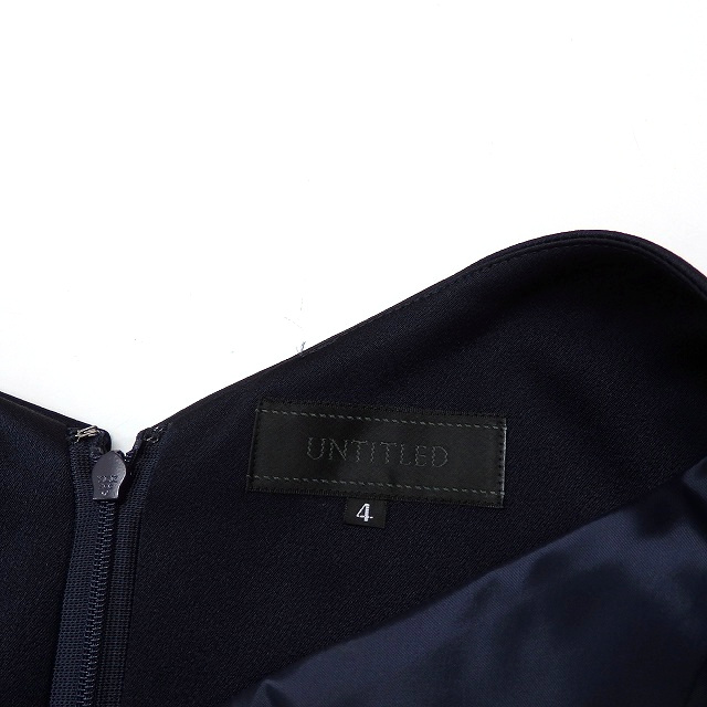 アンタイトル Untitled 袖レース ワンピース ドレス 七分袖 4 ネイビー 紺 日本製 Af153 503jj フォーマル セレモニー レディース 118 ベクトルパーク