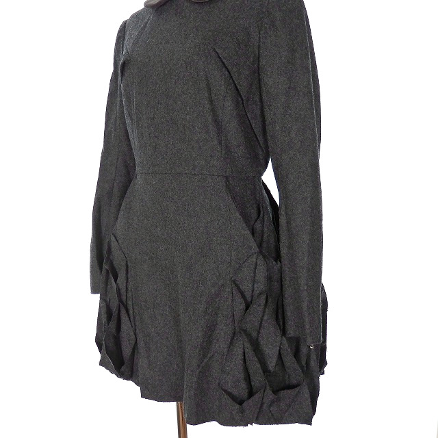 未使用品 ファセッタズム Facetasm Honeycomb Dress 丸襟 ワンピース チュニック 1 チャコール グレー 灰 Ab Op W03 レディース 118 ベクトルパーク