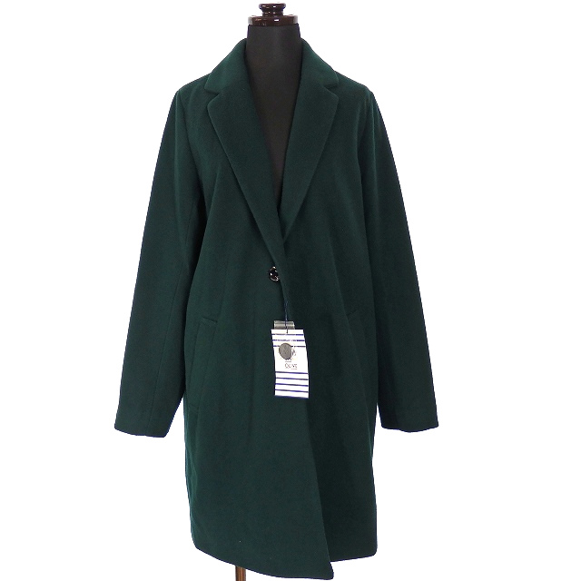 未使用品 オリーブデオリーブ Olive Des Olive ベーシックチェスターコート ジャケット 長袖 M グリーン 緑 レディース 118 ベクトルパーク 未使用品 オリーブデオリーブ Olive Des Olive ベーシックチェスターコート ジャケット 長袖 M グリーン 緑 レディース 118 ベクトルパーク