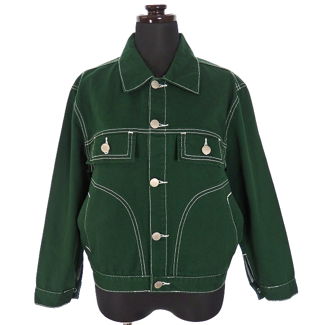 未使用品 ユニフ Unif Woody Jacket ジャケット ブルゾン コットンツイル 長袖 S グリーン 緑 レディース 118 ベクトルパーク 未使用品 ユニフ Unif Woody Jacket ジャケット ブルゾン コットンツイル 長袖 S グリーン 緑 レディース 118 ベクトルパーク