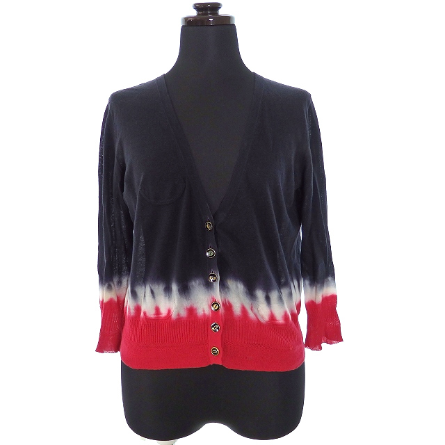 ミュベール Muveil グラデーション ニットカーディガン セーター 七分袖 ネイビー 紺 Ma11kcd004 レディース 118 ベクトルパーク