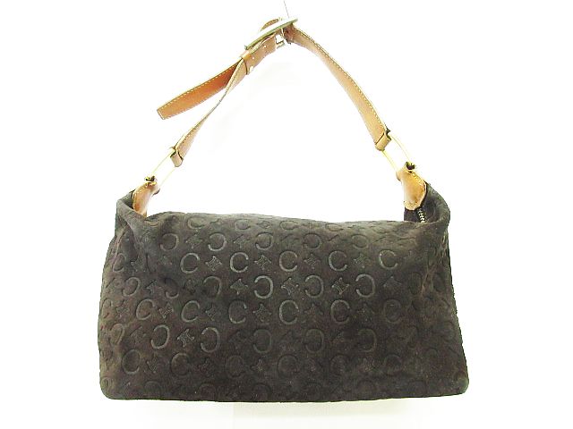 セリーヌ CELINE MC00/2 ハンド バッグ スエード Cマカダム ダーク 