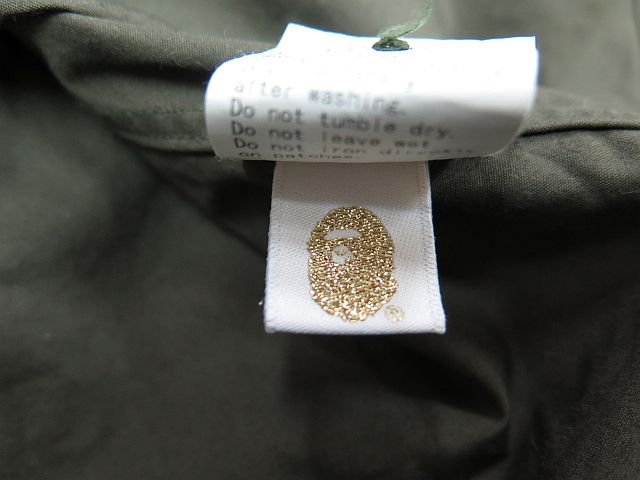 アベイシングエイプ A BATHING APE ミリタリーシャツ 長袖 ワッペン S 