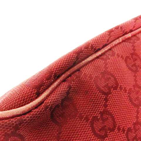美品✨ GUCCI グッチ アクセサリーポーチ レッド 赤 ブラック 黒 GG GUCCI グッチ アクセサリーポーチ GG柄 美品 - メルカリ