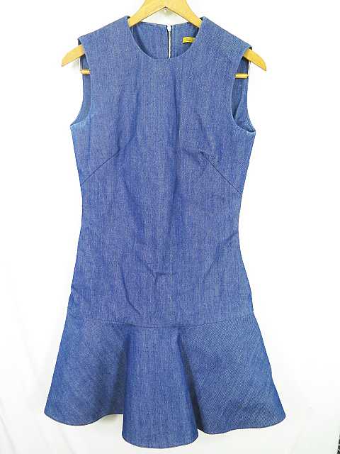 ピーターイェンセン Peter Jensen デニム ワンピース ノースリーブ オーガンジースカート Xs ブルー Sa69 レディース 119 ベクトルパーク