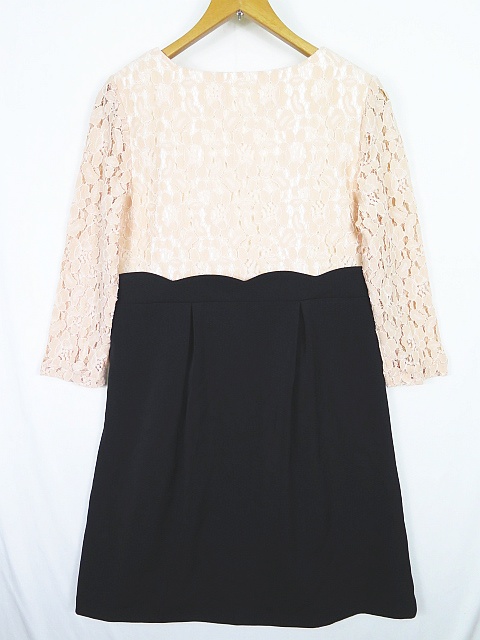 Sweet Mommy ワンピース レース切替 タックスカート 授乳服 M ベージュ ブラック 2sa04 レディース 119 ベクトルパーク