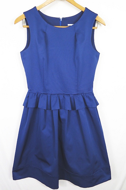 ラボラトリーワーク Laboratory Work ドレス ワンピース ノースリーブ ウエストフリル M ブルー 2sa1025 レディース 119 ベクトルパーク