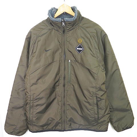 ナイキ NIKE F.C.R.B リバーシブル ボアジャケット M ダークグレー 