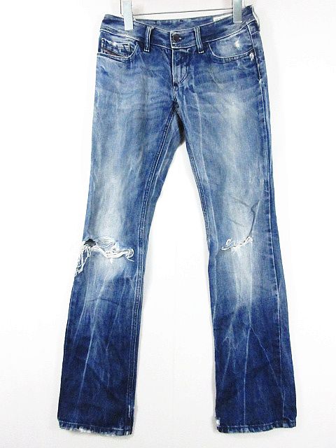 ディーゼル DIESEL デニムパンツ ジーンズ ダメージ加工 LOWKY ブルー 