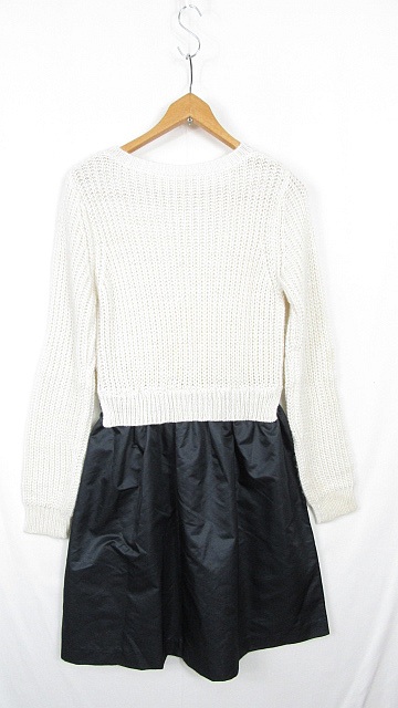 Danny Anne ダニーアンドアン ニットワンピース 切り替え アクリル F ホワイト Rb0374 レディース 119 ベクトルパーク