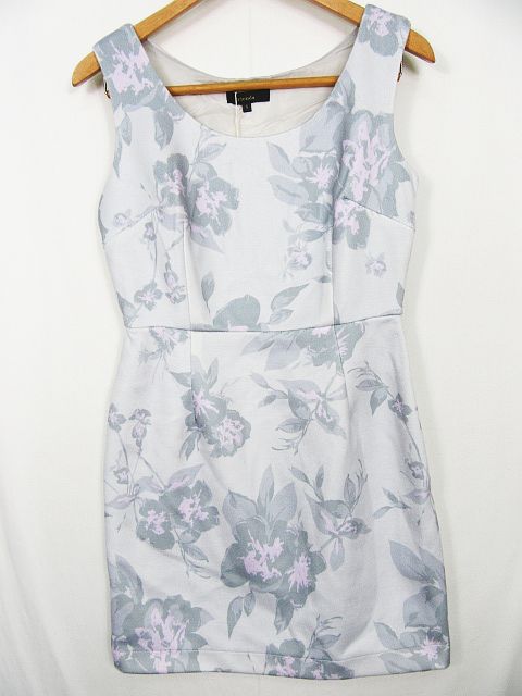 未使用品 リエンダ Rienda 花柄ワンピース ノースリーブ ミニ丈 グレー S So0626 レディース 119 ベクトルパーク