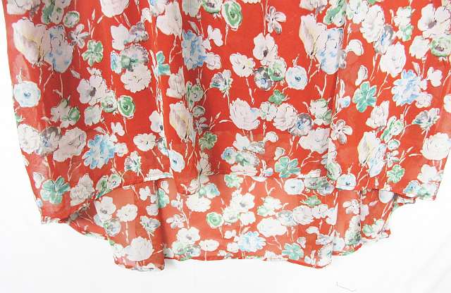 ページボーイ Page Boy ワンピース ノースリーブ 花柄 M オレンジ Rb0648 レディース 119 ベクトルパーク