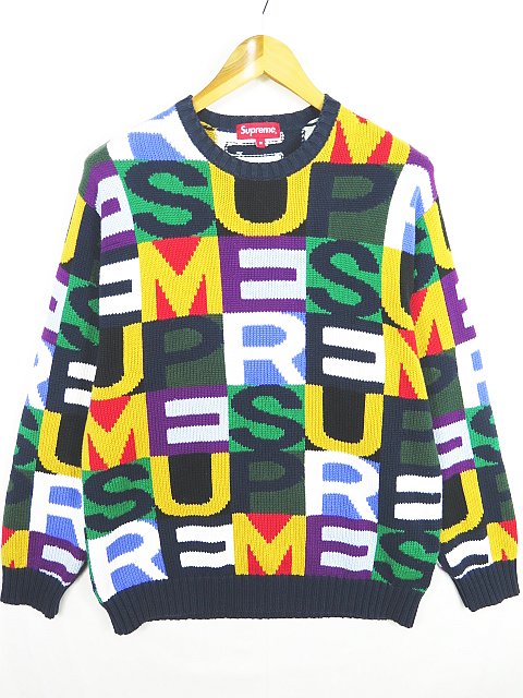 シュプリーム SUPREME 18FW Big Letter Sweater ビックレターセーター 