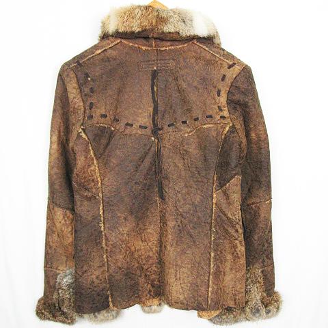 グレースコンチネンタル Grace Continental フェイクムートンコート ジャケット ストレッチ ブラウン 36 So1334 レディース 119 ベクトルパーク