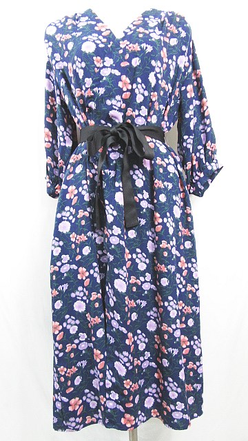 ロペピクニック Rope Picnic カシュクールワンピース ロング丈 リボンベルト付き 38 ネイビー 花柄 Kz1077 レディース 119 ベクトルパーク ロペピクニック Rope Picnic カシュクールワンピース ロング丈 リボンベルト付き 38 ネイビー 花柄 Kz1077 レディース 119 ベクトルパーク
