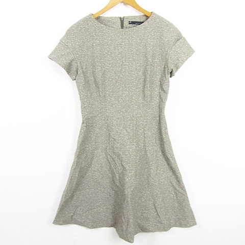 マルティニーク martinique ワンピース 半袖 膝下丈 ストレッチ グレー 