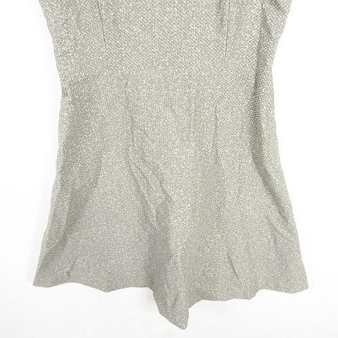 マルティニーク martinique ワンピース 半袖 膝下丈 ストレッチ グレー 