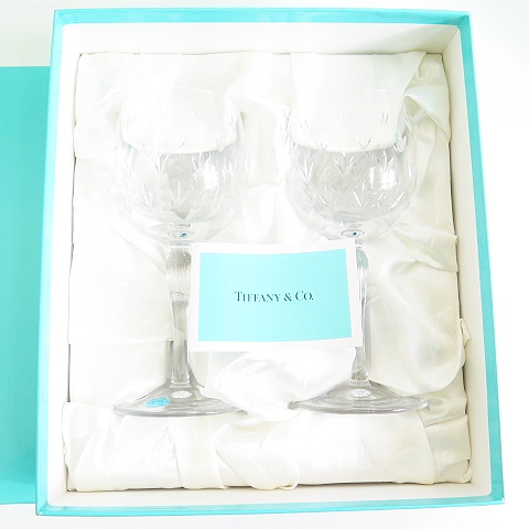 ティファニー TIFFANY & CO. フローレット ペア ワイン グラス 2