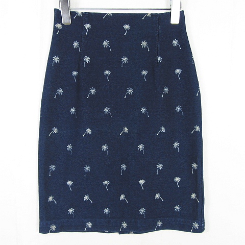 ローズバッド ROSE BUD タイト スカート 膝丈 ストレッチ 綿 F  