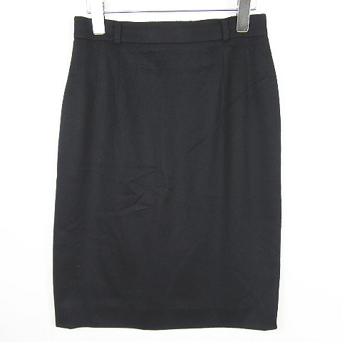 アクアスキュータム AQUASCUTUM ウール混 スカート 膝下丈 毛 カシミヤ  