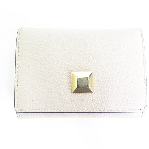 フルラ☆ FURLA ミニ財布 ミニウォレット ベージュ おきる