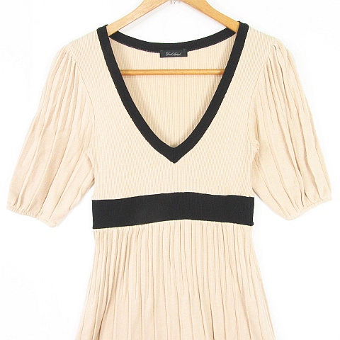 デュラスアンビエント DURAS ambient ニット ワンピース プリーツ 膝下 