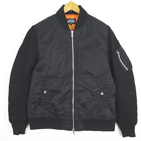 BEAMS ブラック MA-1ジャケット M