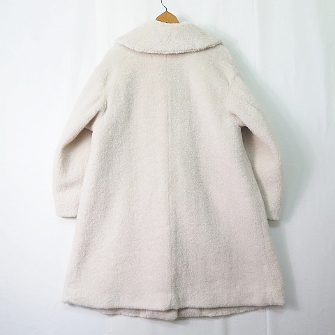 組曲 クミキョク KUMIKYOKU テディボア コート 2 アイボリー 美品 24AW