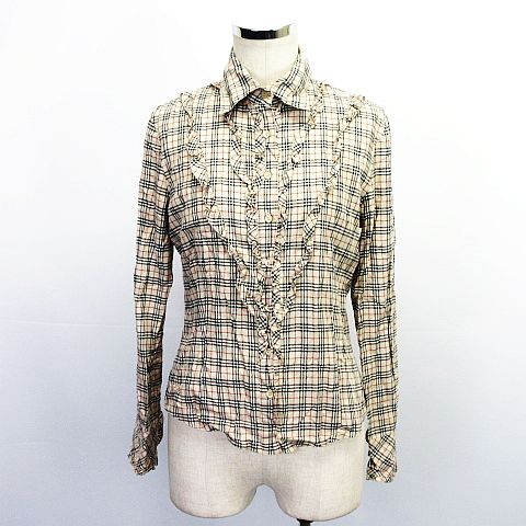 バーバリーブルーレーベル BURBERRY BLUE LABEL シャツ ブラウス 長袖 