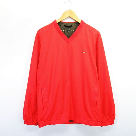 NIKE GOLF Vネック ウインドブレーカー ピステ ナイキ ゴルフ タイガーウッズ M  ナイキゴルフ NIKE GOLF ピステ ウィンドブレーカー 長袖 Vネック 裏
