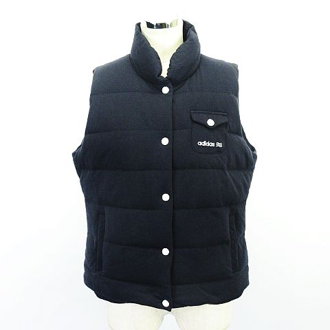 アディダス Adidas テーラーメイドゴルフ ダウンベスト アウター スナップボタン ロゴ Ot ネイビー スポーツウエア Ekm レディース 1 ベクトルパーク